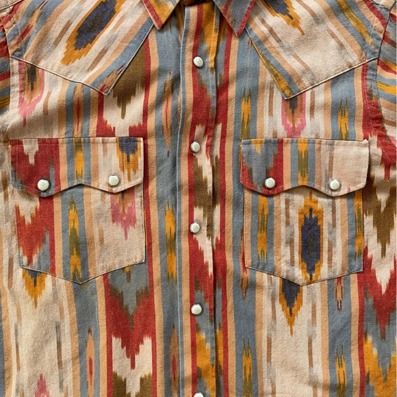 Freemans Sporting Club Ikat Snap Western Shirt Sz M Made in USA - Picture 3 of 8